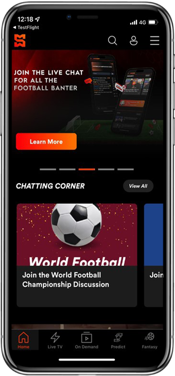 SportsMax Live Chat App